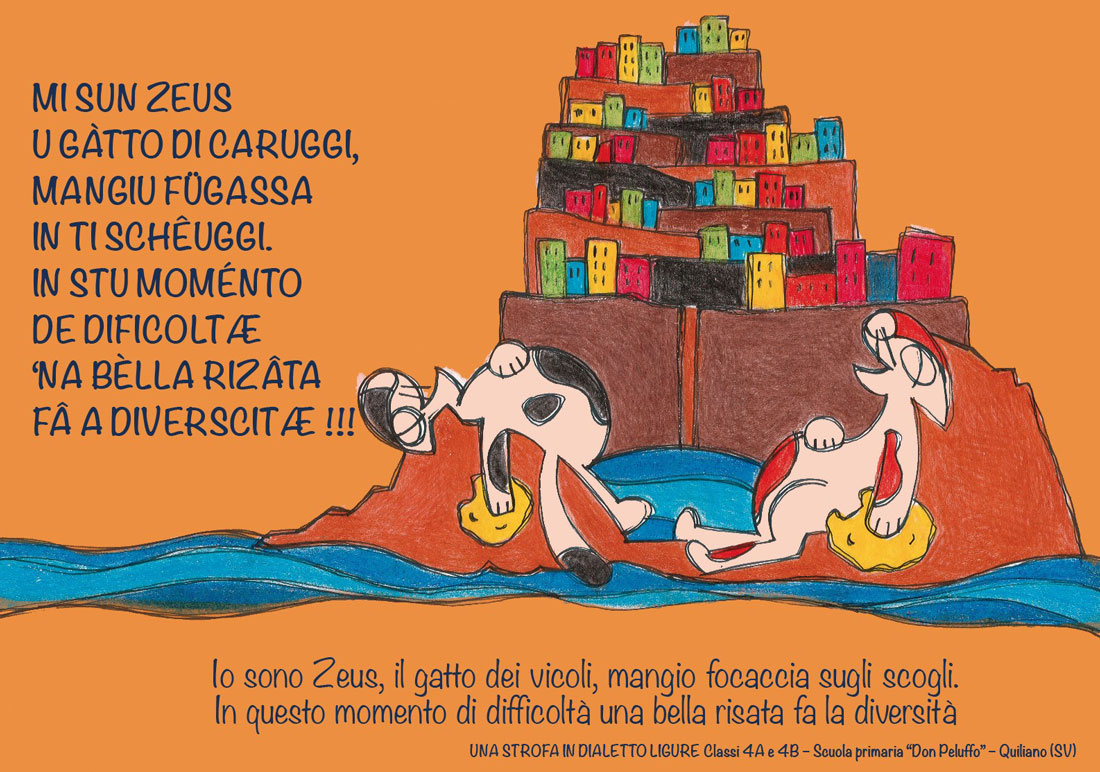 3. UNA STROFA IN DIALETTO LIGURE Classi 4A e 4B – Scuola primaria “Don Peluffo” – Quiliano (SV)